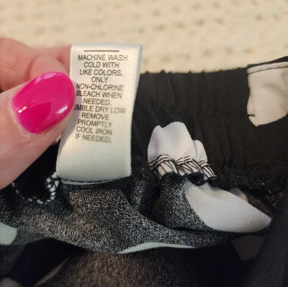 Cato Black and White Polka Dot Wide-Leg Women's Palazzo Pants 18/20 Mobwife - Picture 7 of 9